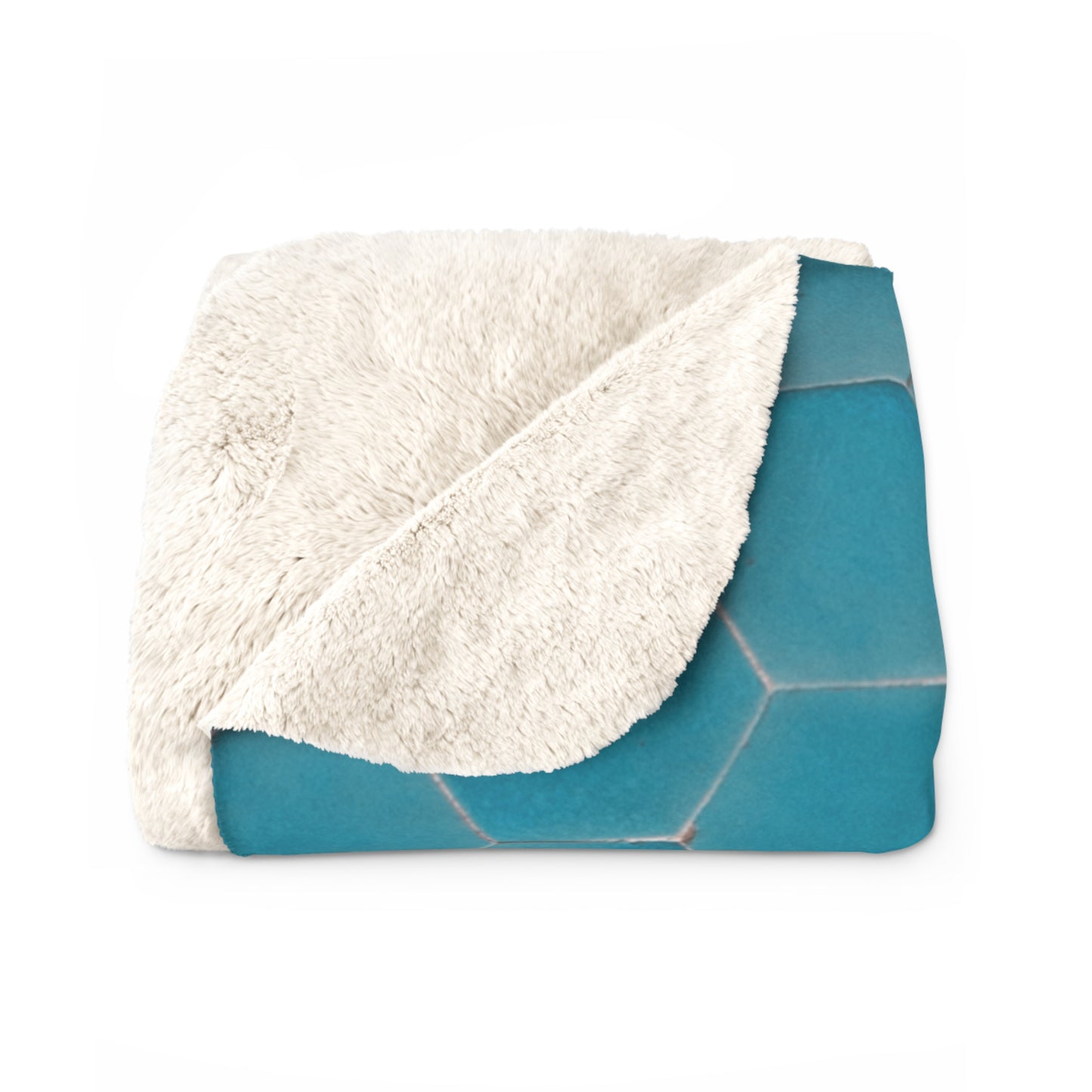 Blue Mosaic Sherpa Blanket