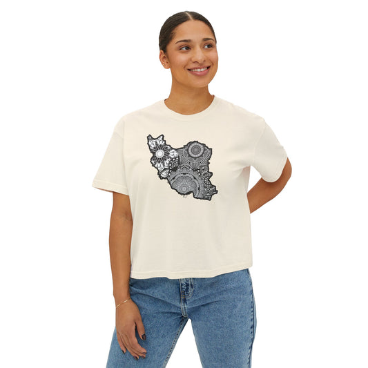 Iran Map Women's Boxy Tee