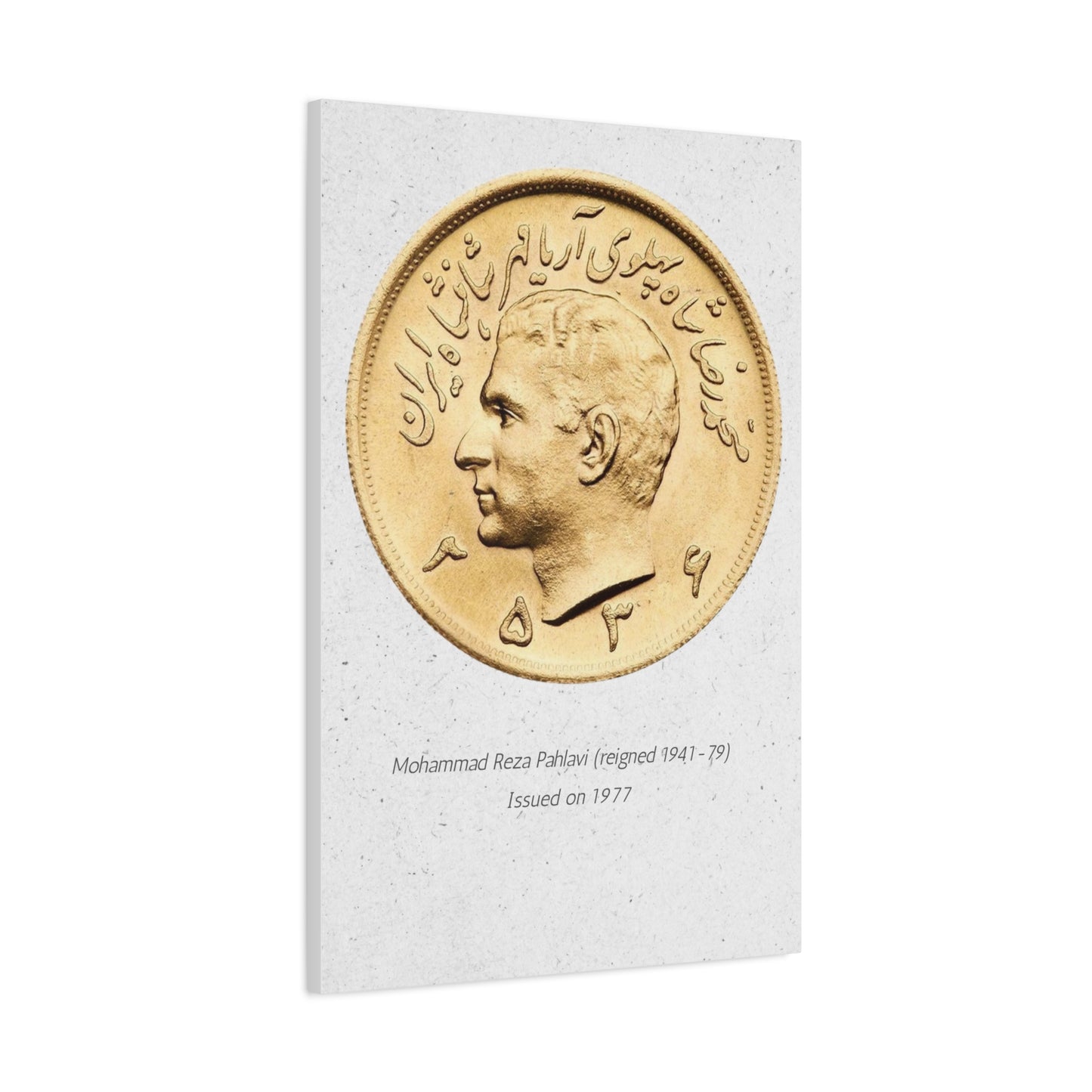 Pahlavi Coin Matte Canvas Wall Art