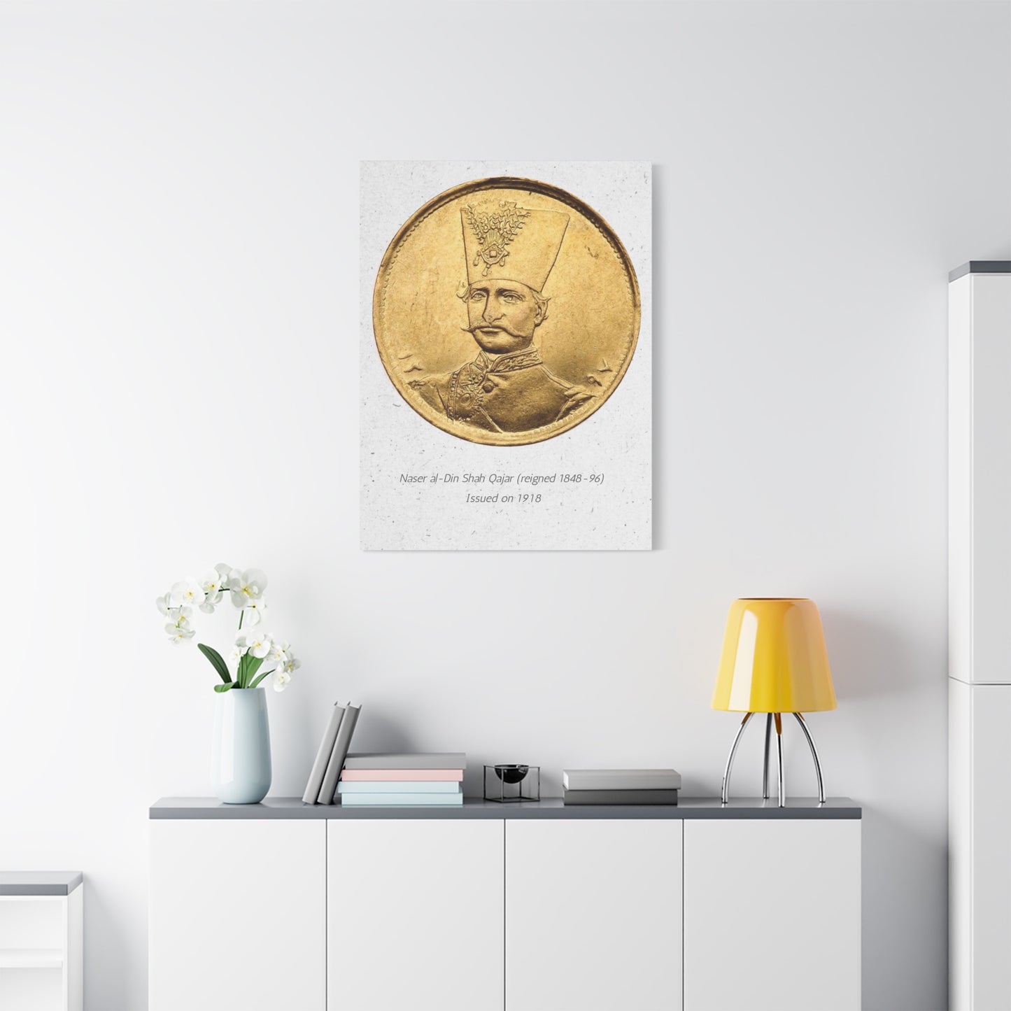 Pahlavi Coin Matte Canvas Wall Art