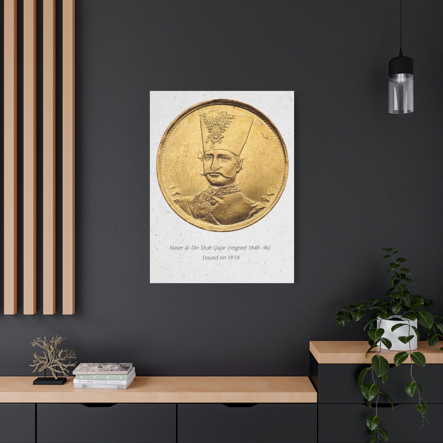 Pahlavi Coin Matte Canvas Wall Art