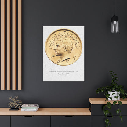 Pahlavi Coin Matte Canvas Wall Art