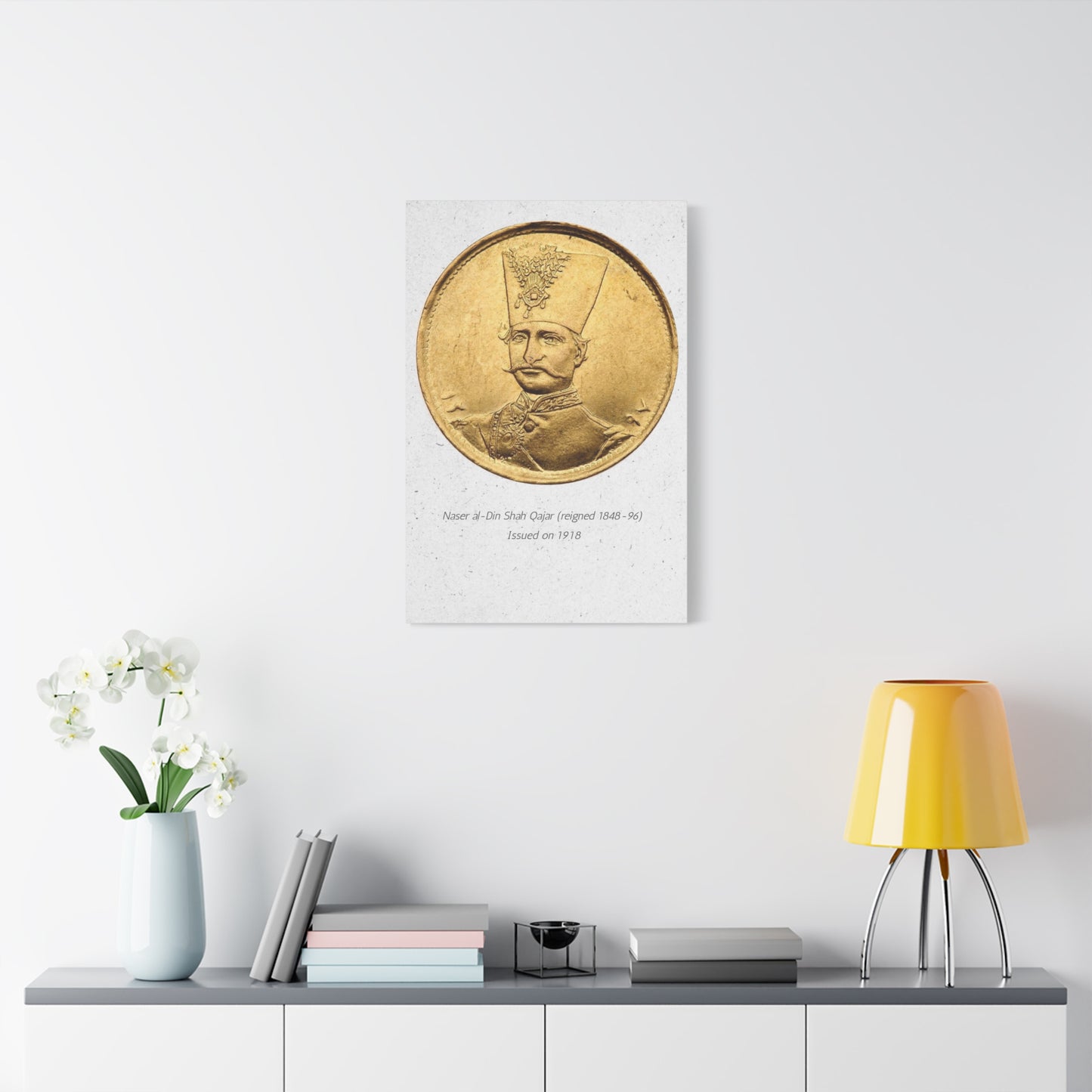 Pahlavi Coin Matte Canvas Wall Art