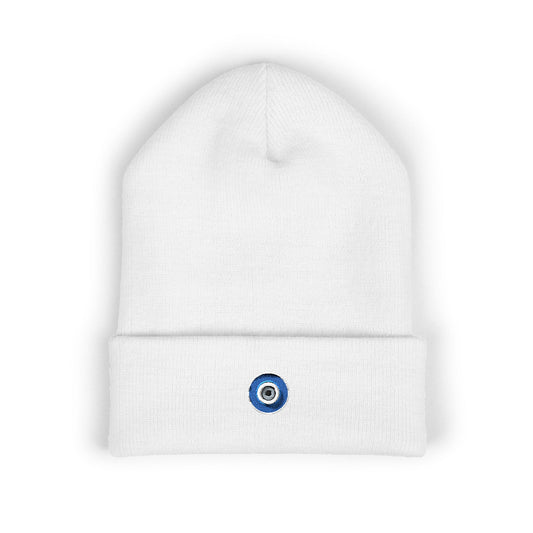 Evil Eye Cuffed Beanie (Embroidered)