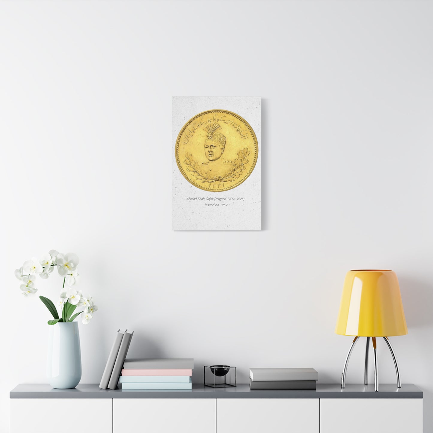 Qajar Coin Matte Canvas Wall Art