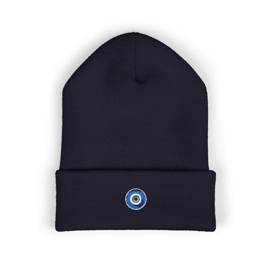Evil Eye Cuffed Beanie (Embroidered)