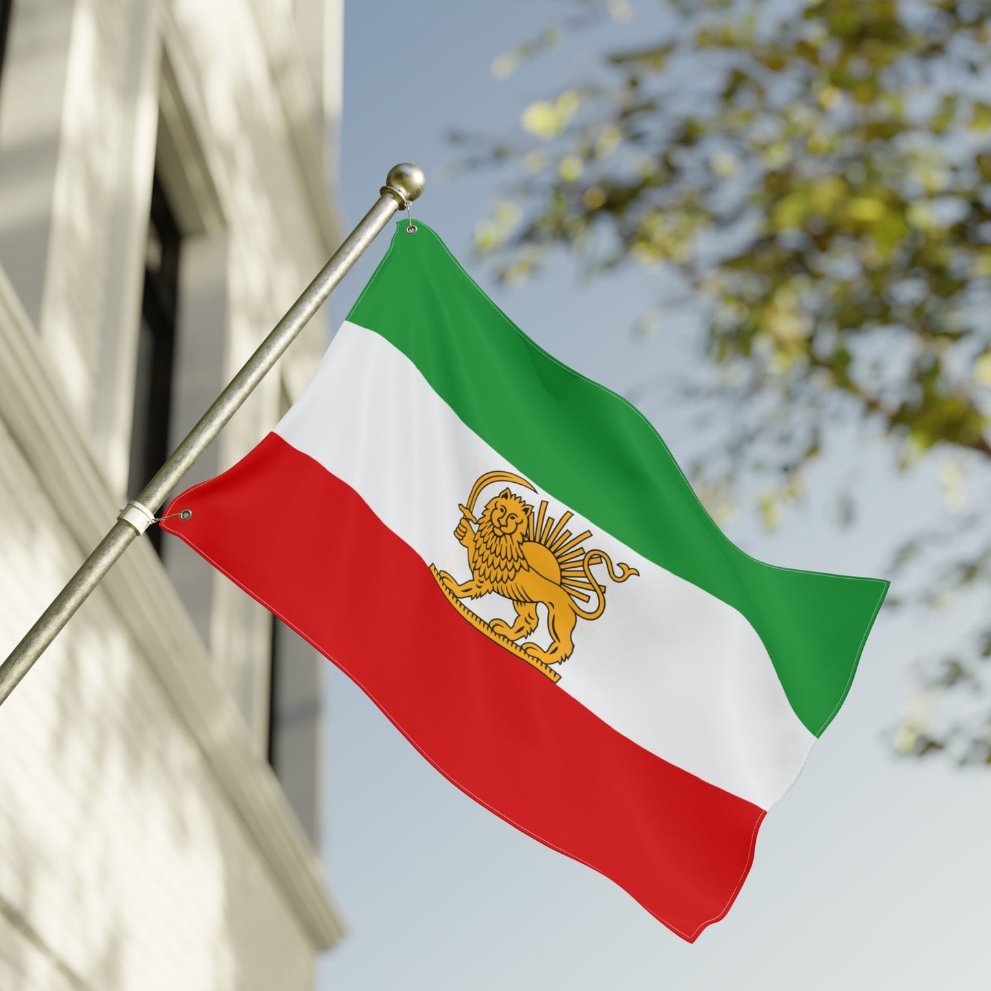 Lion and Sun Iran Flag ( 24" x 36") - No-Profit Item