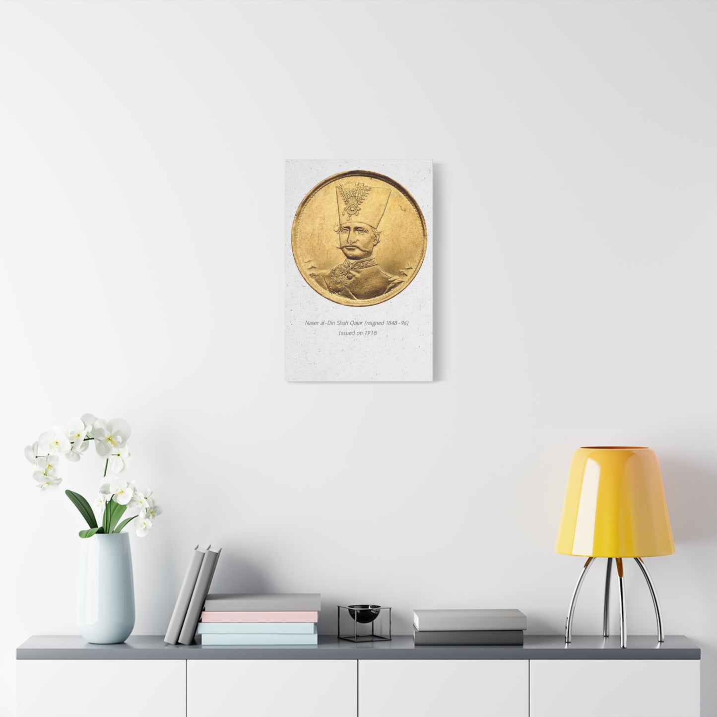 Pahlavi Coin Matte Canvas Wall Art