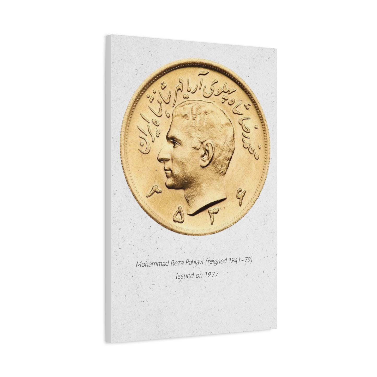Pahlavi Coin Matte Canvas Wall Art