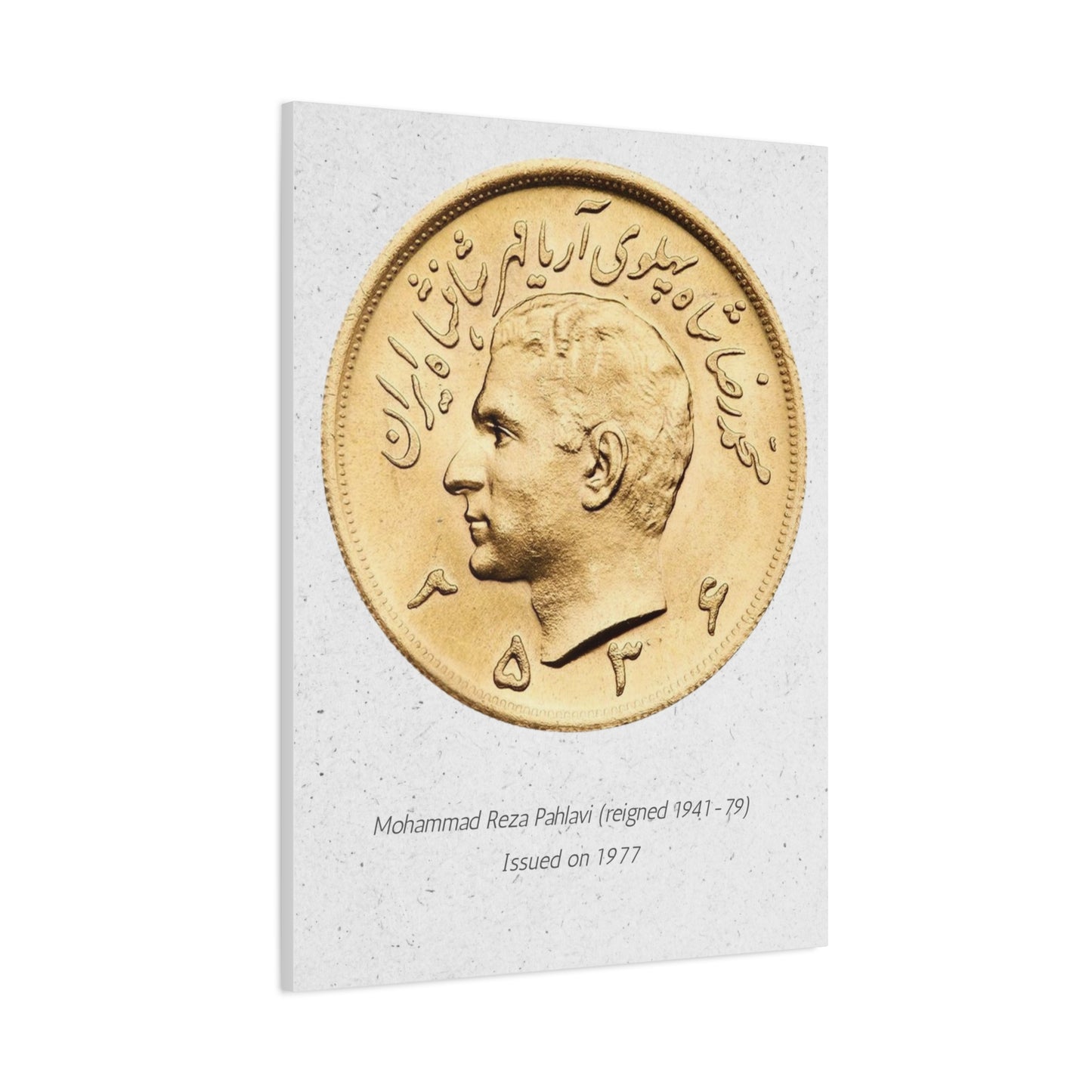 Pahlavi Coin Matte Canvas Wall Art