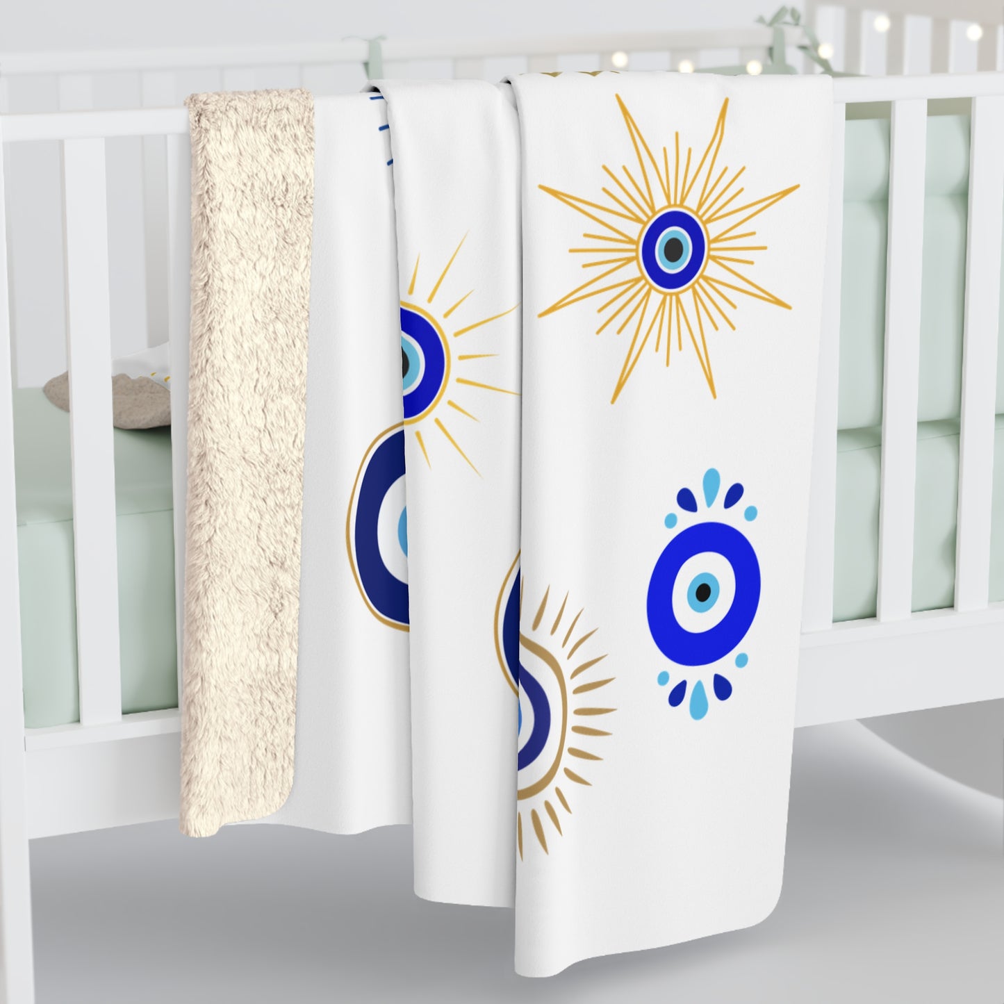 Evil Eye Sherpa Blanket