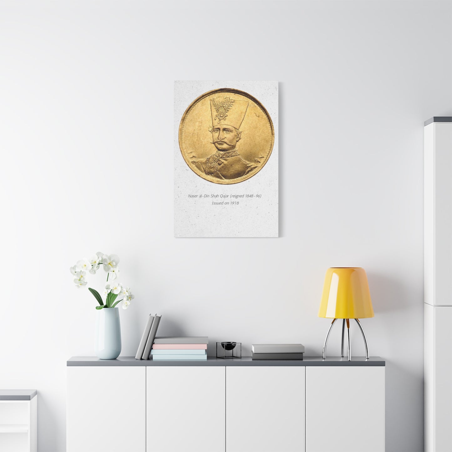 Pahlavi Coin Matte Canvas Wall Art