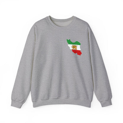 Iran Map Lion and Sun Flag Unisex Sweatshirt