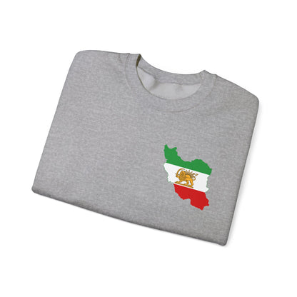 Iran Map Lion and Sun Flag Unisex Sweatshirt