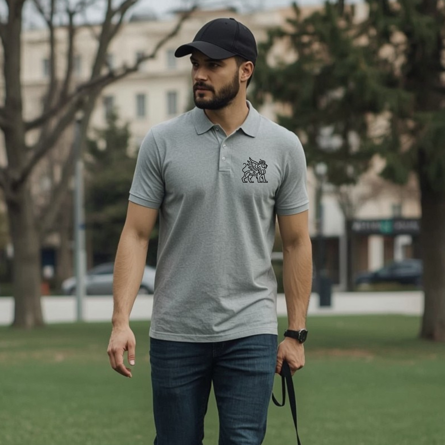 Lion of Persia Unisex Polo Shirt (Embroidered)