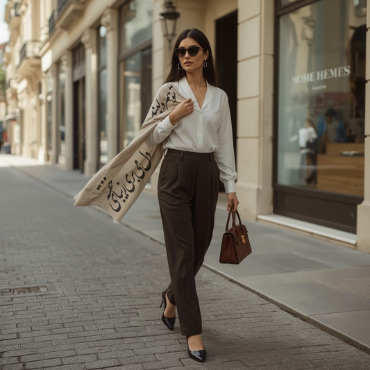 Persian Calligraphy Scarf