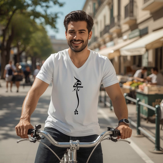 Persian Calligraphy Men's V-Neck Tee